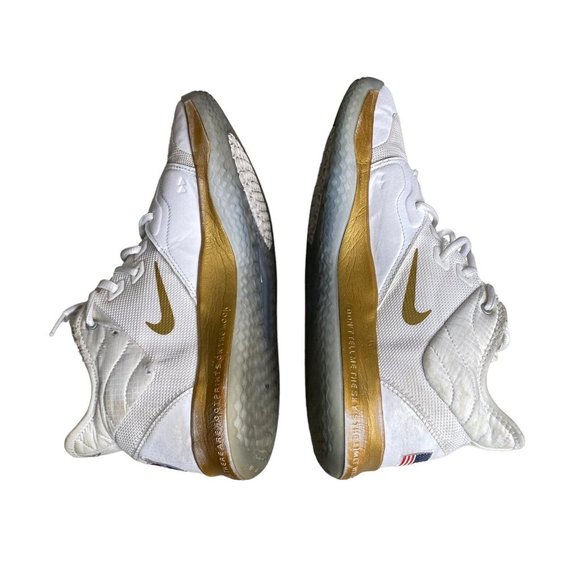 Nike PG 3 Paul George x NASA Apollo Missions 2019 White Gold - Size 11 - Picture 8 of 15